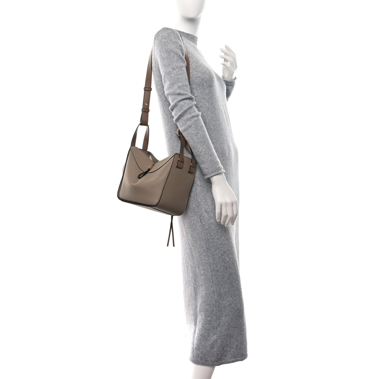 Soft Grained Calfskin Compact Hammock Shoulder Bag Sand