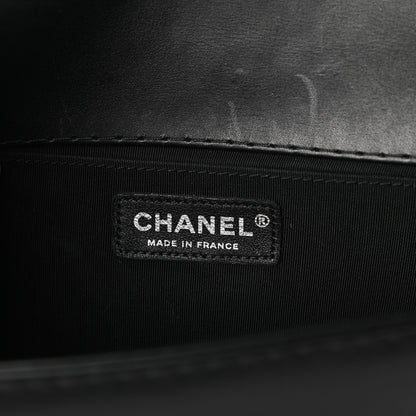Chanel Calfskin Double Stitch Medium Boy Flap Black 6 of 10