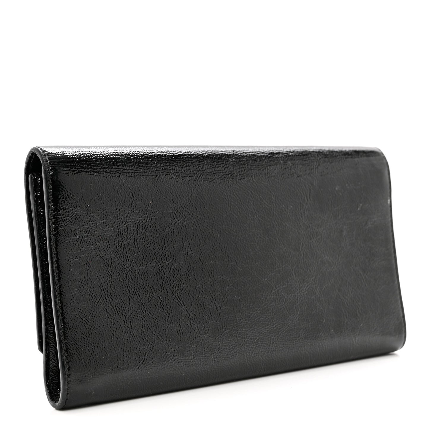 Textured Patent Monogram Small Belle De Jour Clutch Black