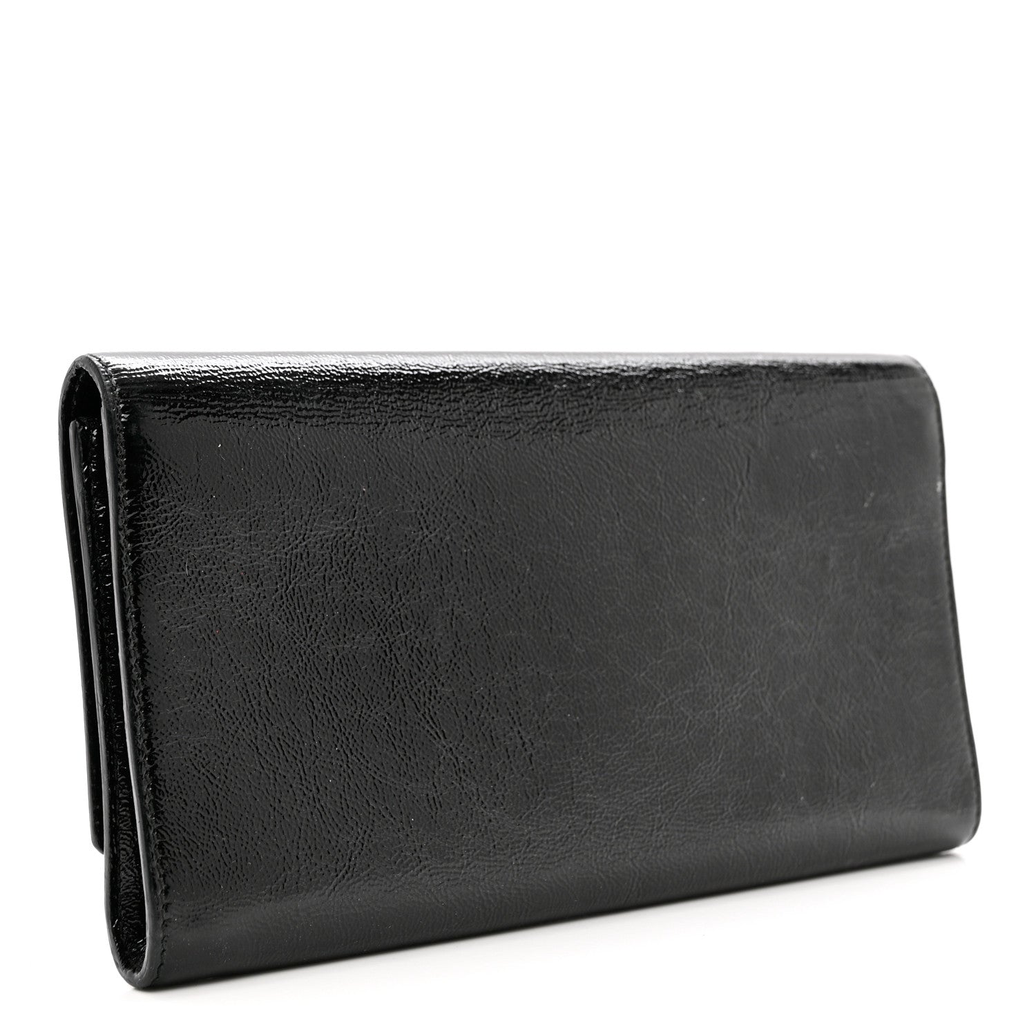 Saint Laurent Textured Patent Monogram Small Belle De Jour Clutch Black 3 of 7