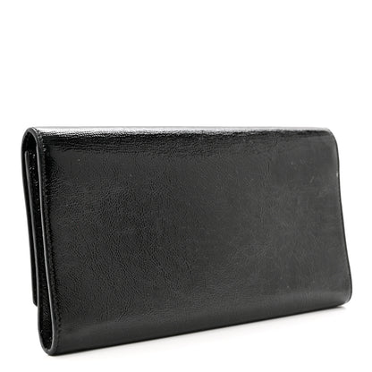 Saint Laurent Textured Patent Monogram Small Belle De Jour Clutch Black 3 of 7