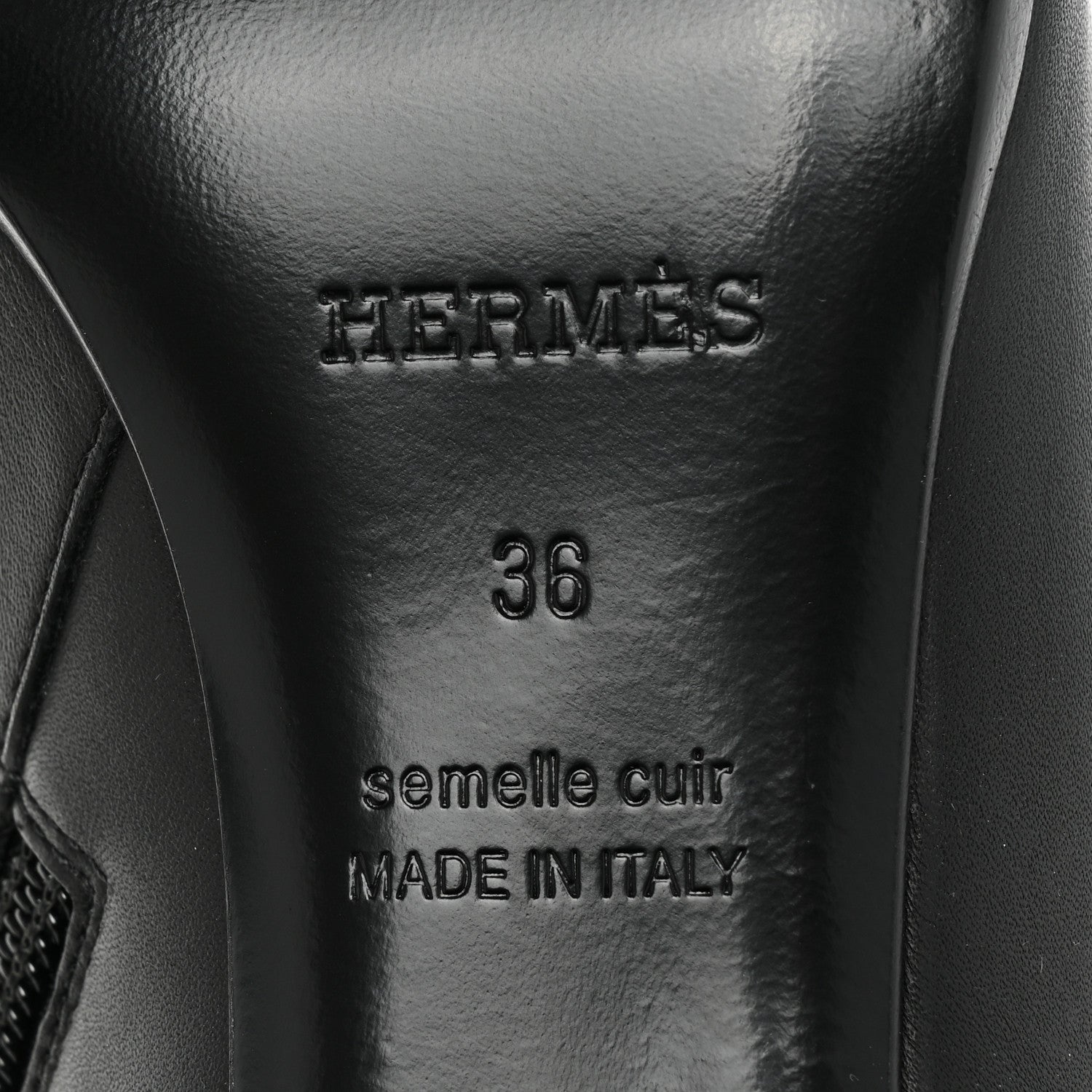 Hermes Calfskin Saint Germain Ankle Boots 36 Black 6 of 9