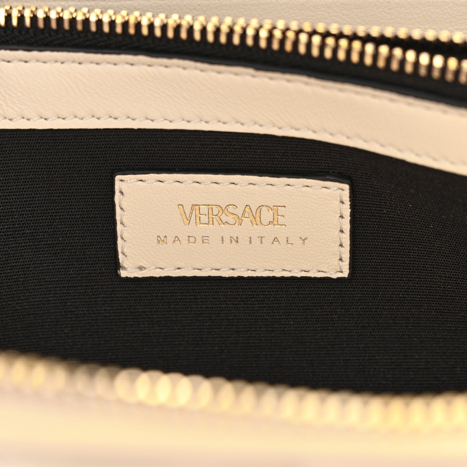 Versace Nappa Quilted Medusa Zip Around Wallet Off White 7 of 9