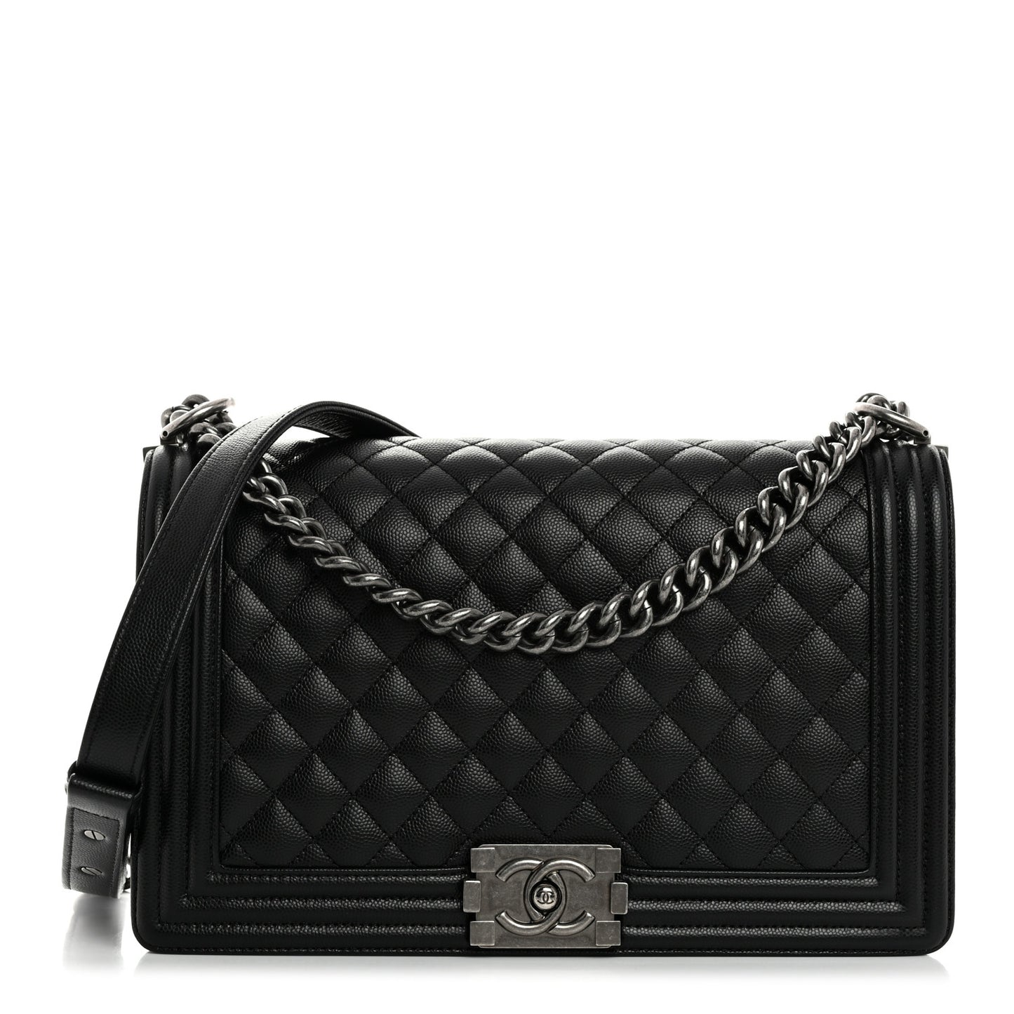 Caviar Quilted New Medium Boy Flap Black