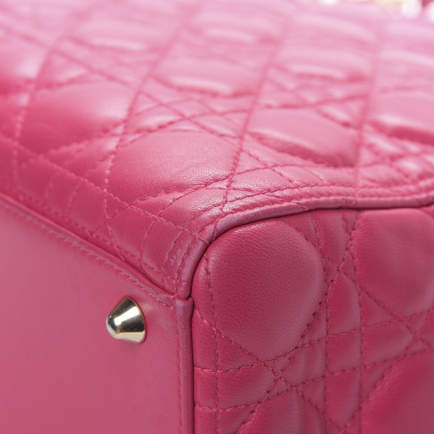 Lambskin Cannage Large Lady Dior Pink