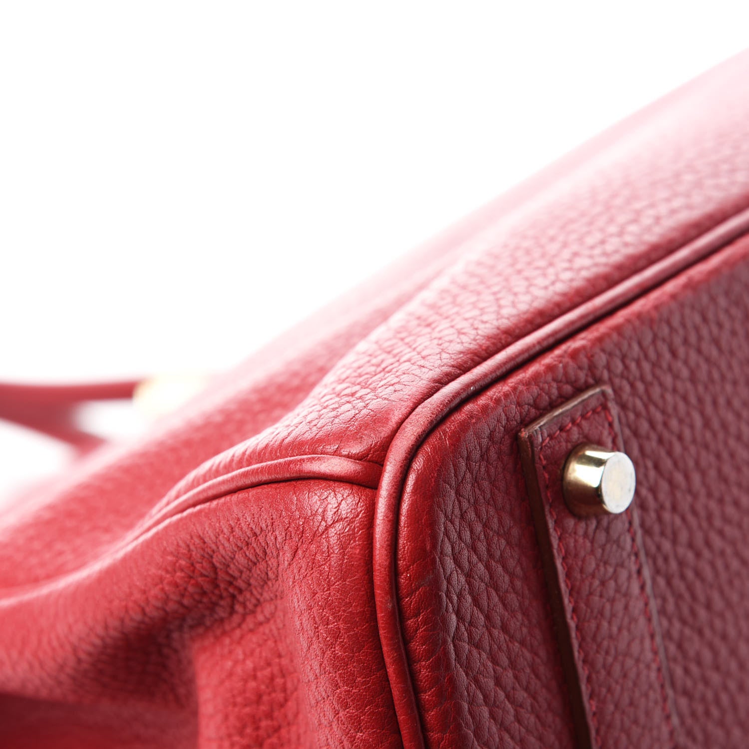 Hermes Taurillon Clemence Birkin 40 Rouge Casaque 8 of 21