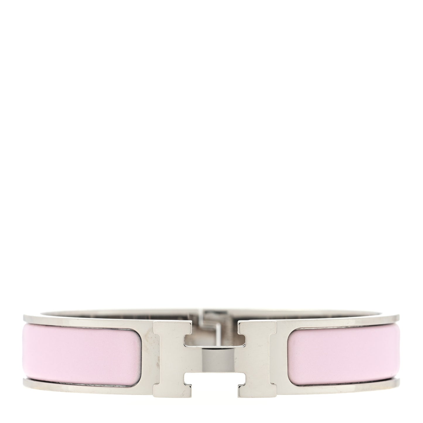 Enamel Narrow Clic Clac H Bracelet PM Rose Dragee
