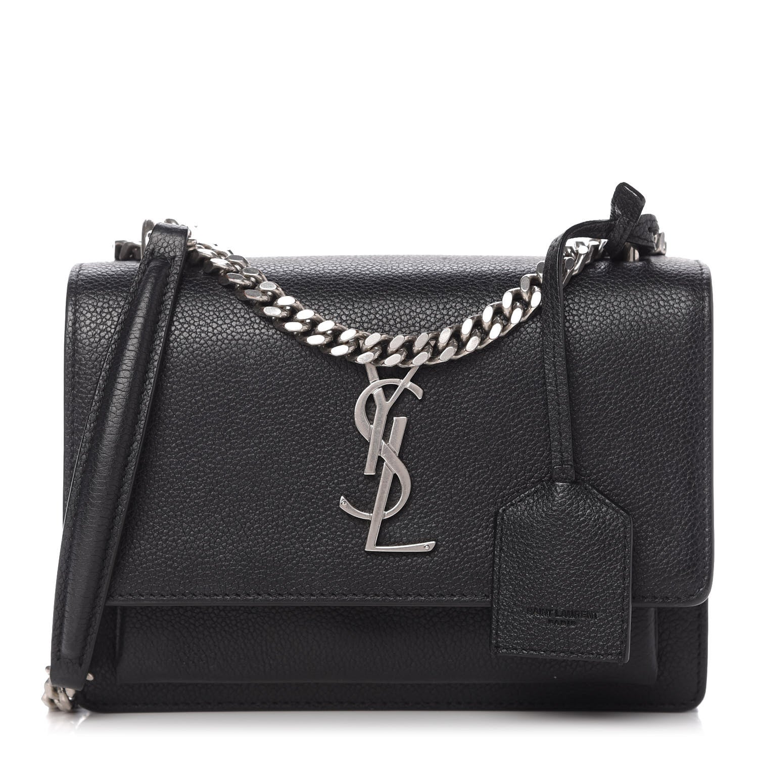 Saint Laurent Grained Calfskin Small Monogram Sunset Black 1 of 10