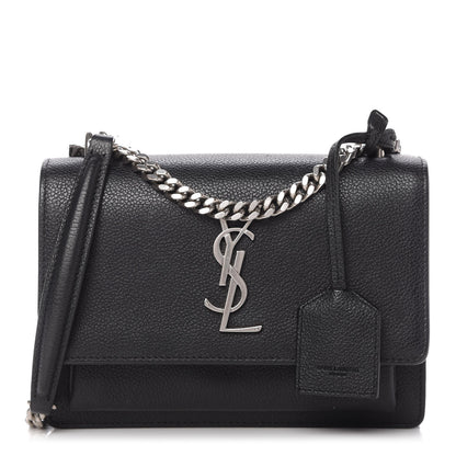 Saint Laurent Grained Calfskin Small Monogram Sunset Black 1 of 10