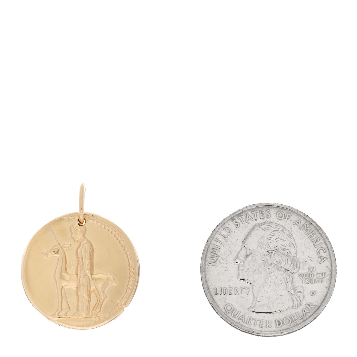 18K Yellow Gold Zodiac Virgo Pendant