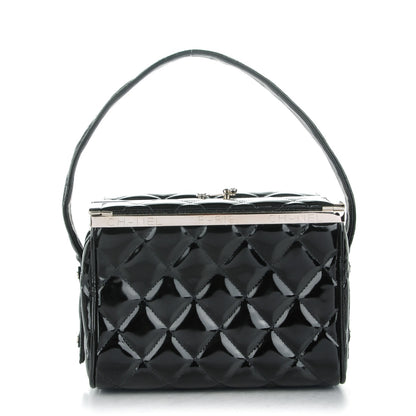 Chanel Patent Quilted Vanity Clutch Black 1 of 8