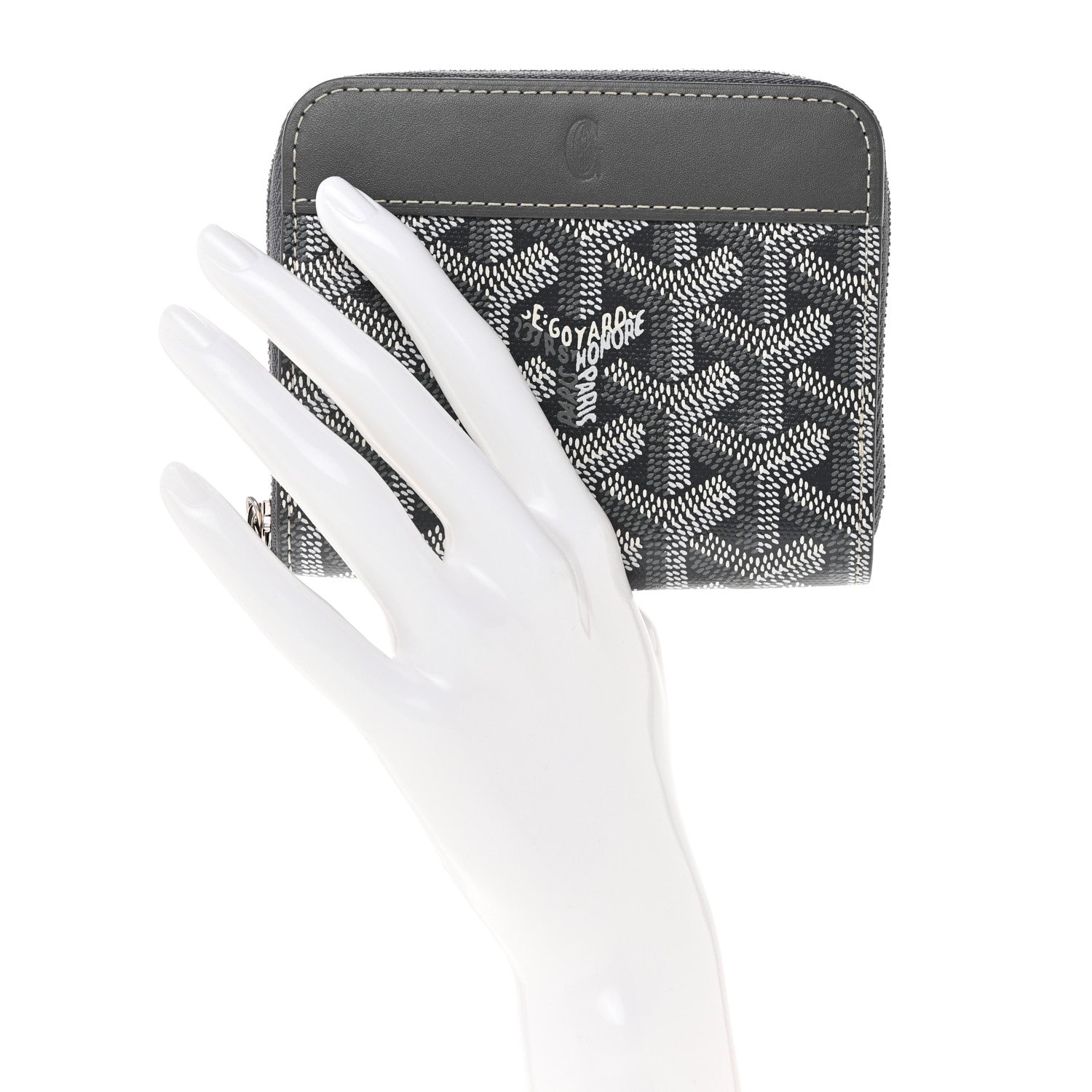 Goyard Goyardine Matignon PM Wallet Grey 2 of 6