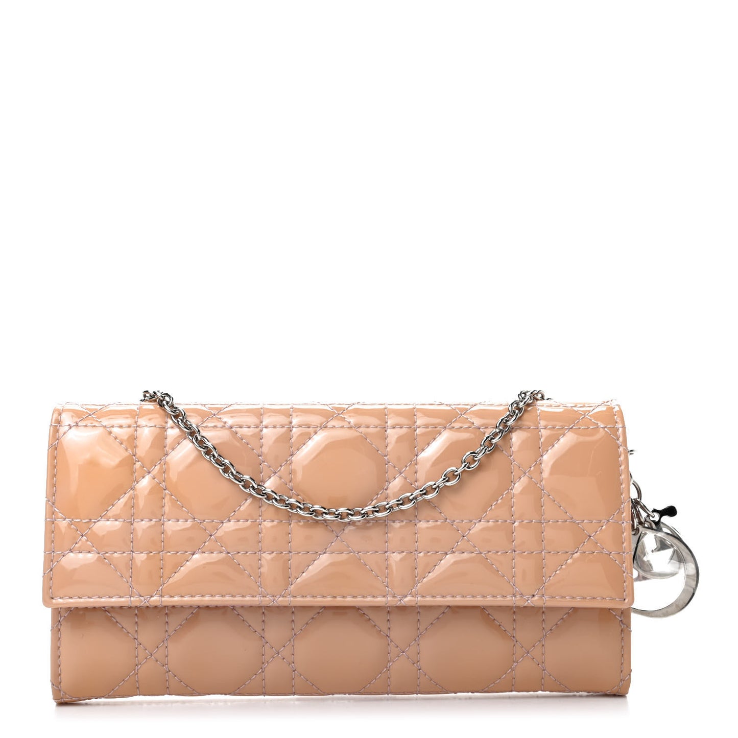Patent Cannage Rendezvous Chain Wallet Pale Pink