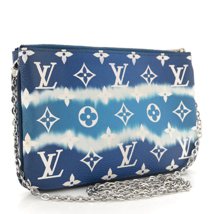 Louis Vuitton Monogram Giant Escale Double Zip Pochette Blue 3 of 11