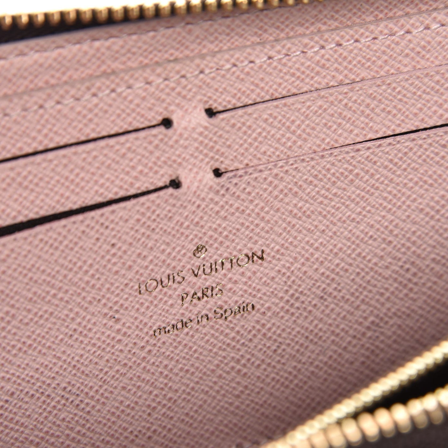 Monogram Clemence Wallet Rose Ballerine