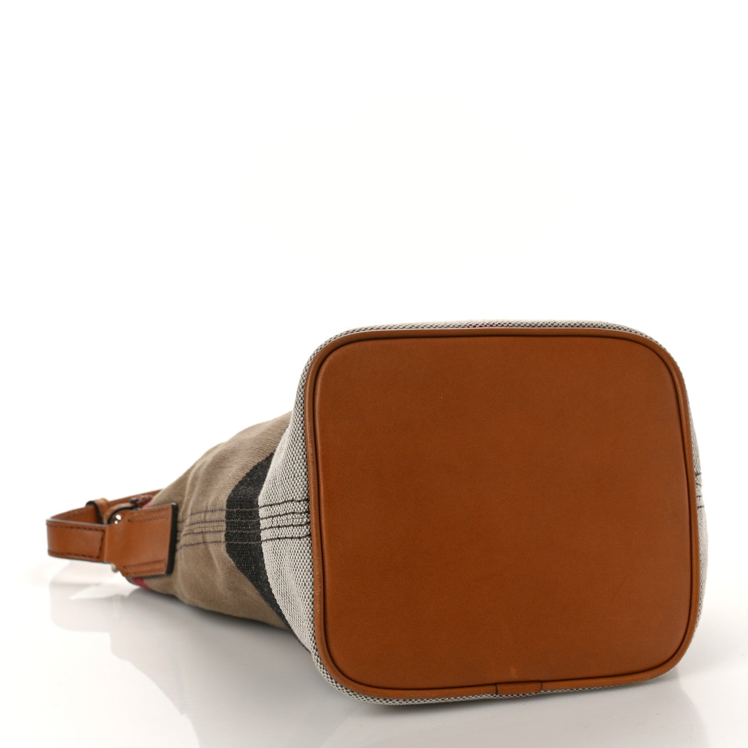 Burberry Canvas Mega Check Medium Ashby Bucket Bag Brown 5 of 8