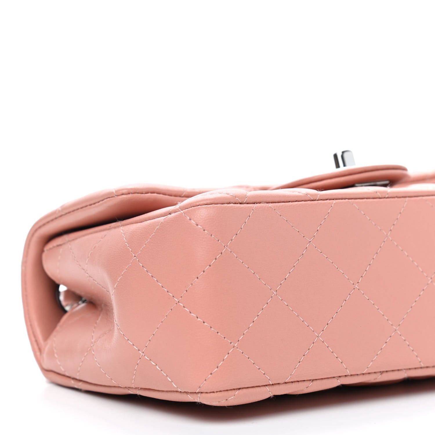 Chanel Lambskin Quilted Mini Rectangular Flap Pink 8 of 9