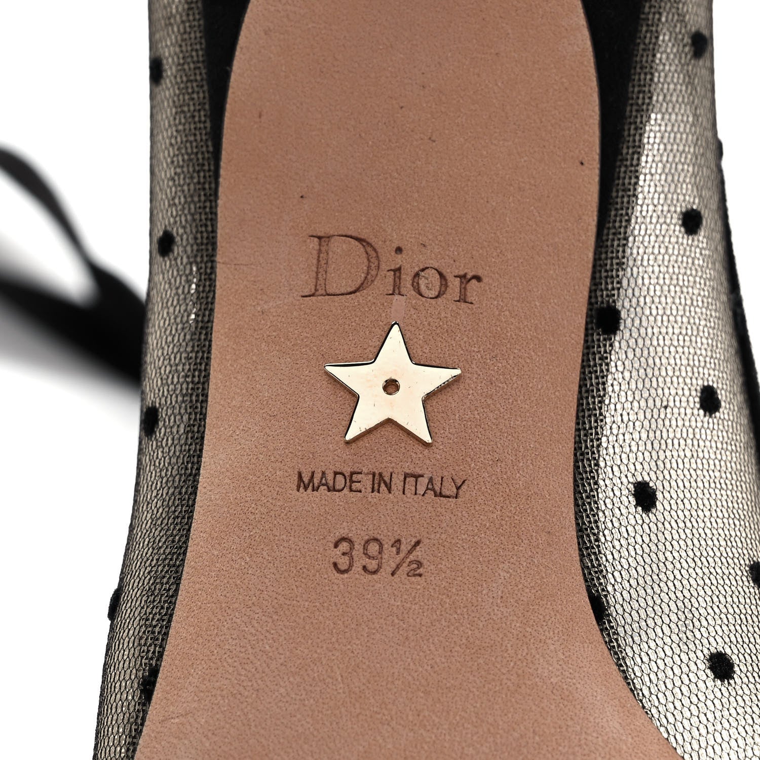Christian Dior Suede Calfskin Plumetis Lovely-D Ankle Wrap Pumps 39.5 Black 6 of 8