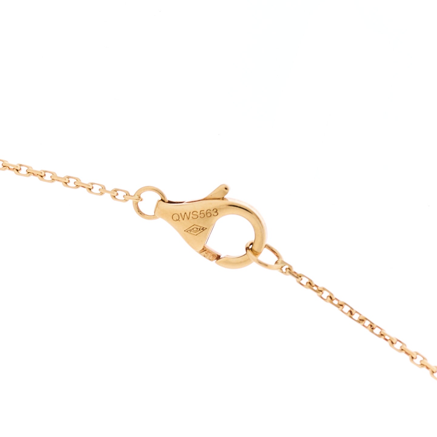 18K Yellow Gold Diamond Mother of Pearl XS Amulette de Cartier Pendant Necklace