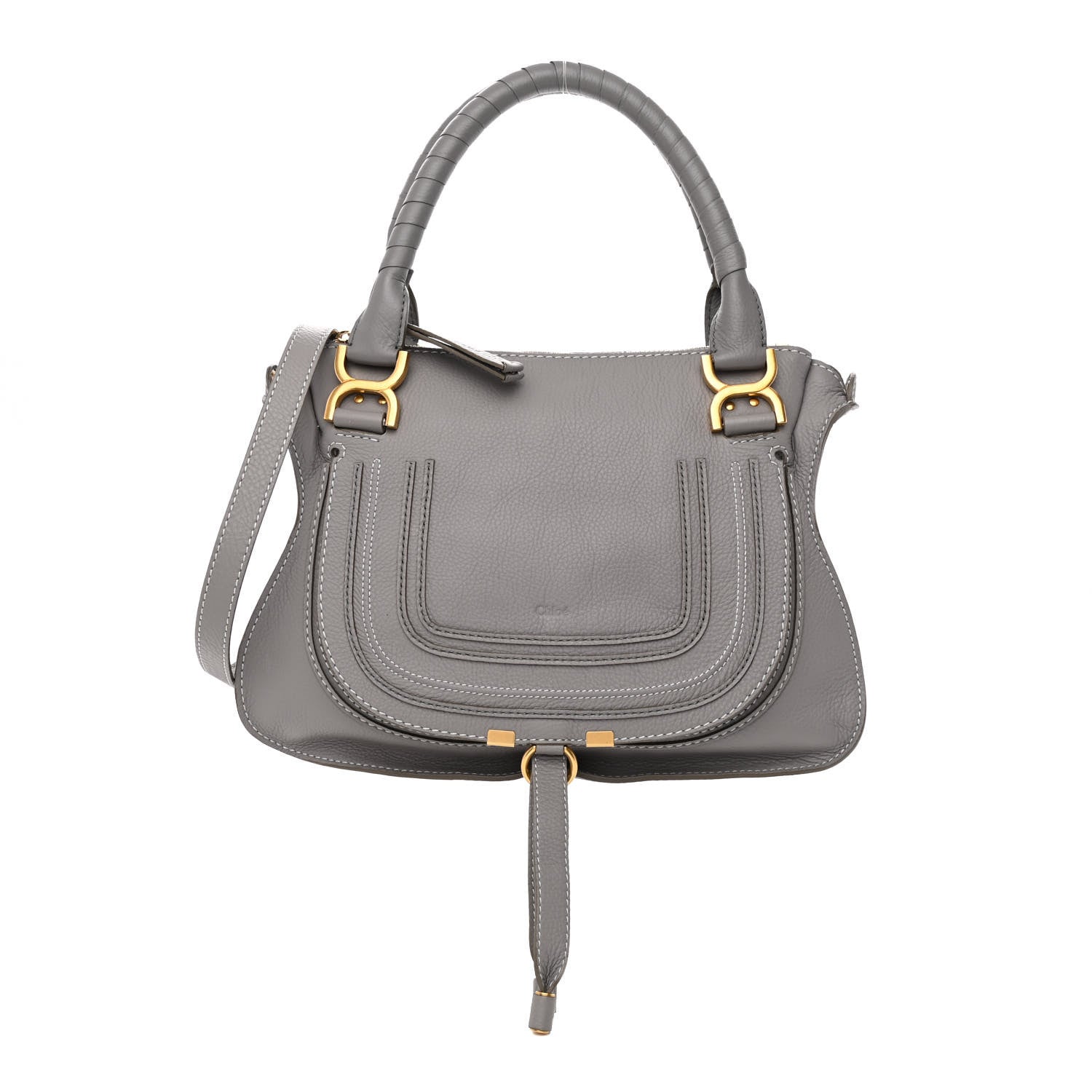 Chloe Calfskin Medium Marcie Satchel Cashmere Grey 1 of 11
