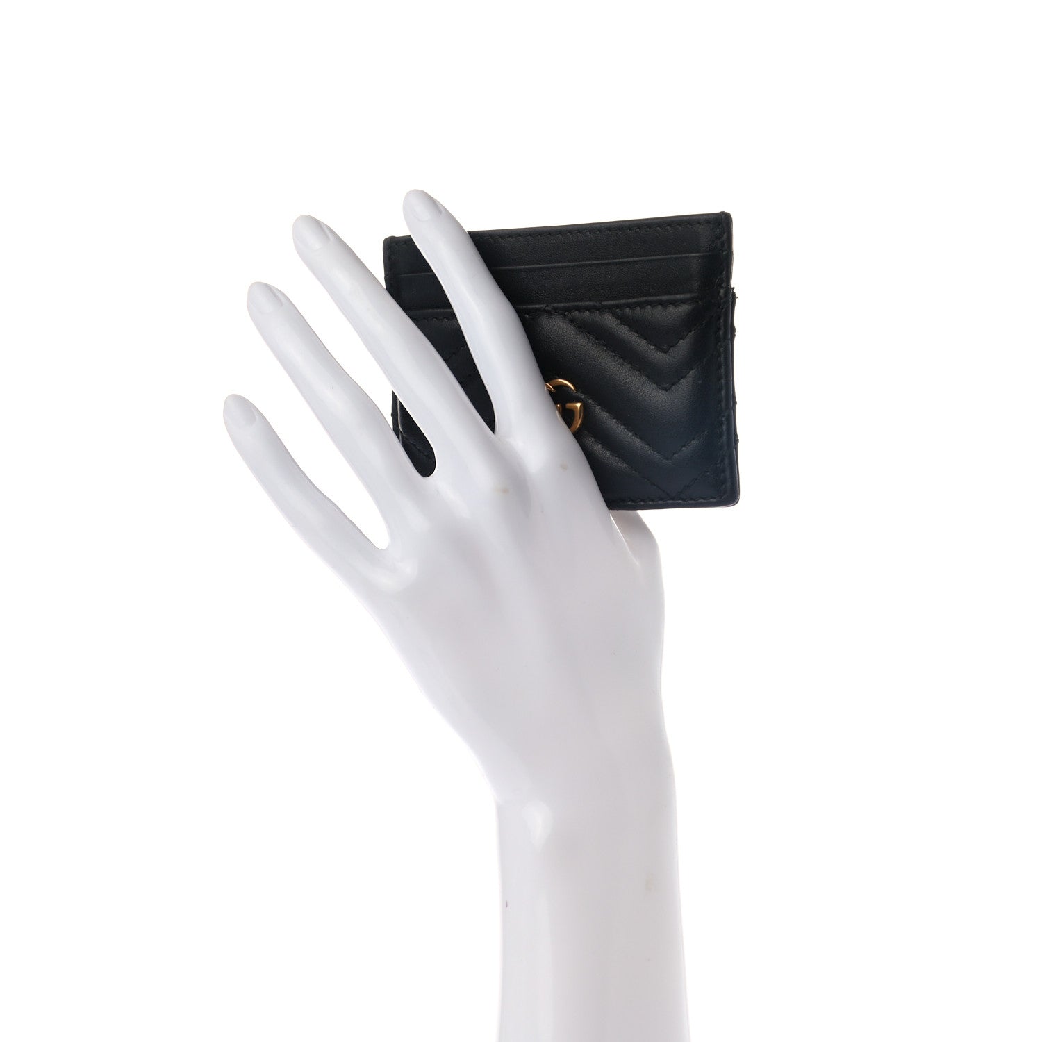 Gucci Calfskin Matelasse GG Marmont Card Holder Black 2 of 6