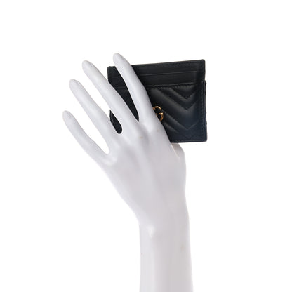 Gucci Calfskin Matelasse GG Marmont Card Holder Black 2 of 6