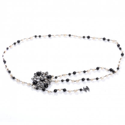 Chanel Pearl and Crystal Paris Shanghai Belt Black Silver 3 of 6