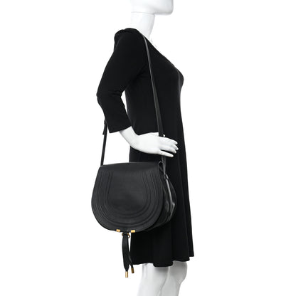 Chloe Calfskin Medium Marcie Round Crossbody Bag Black 2 of 10