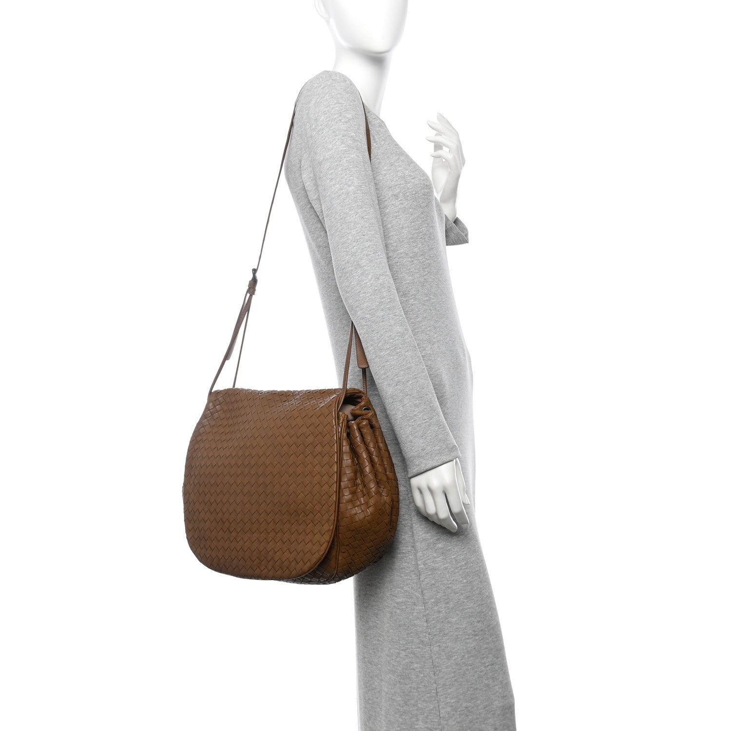 Bottega Veneta Nappa Intrecciato Messenger Bag Light Brown 2 of 11