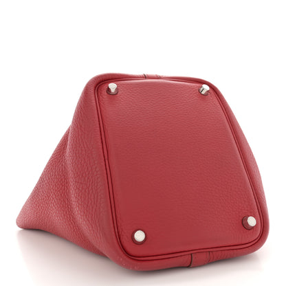 Hermes Taurillon Clemence Picotin Lock 18 PM Rubis 4 of 14