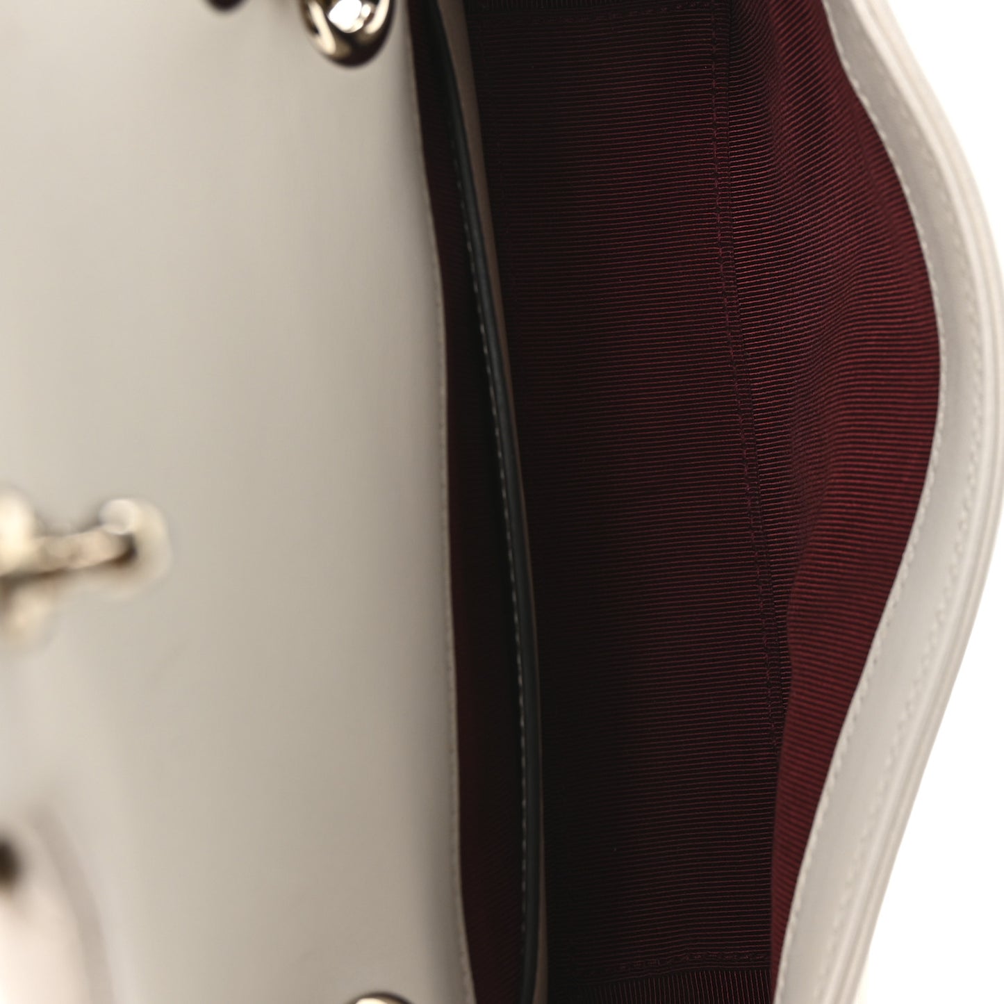Lambskin Matelasse Small GG Marmont Shoulder Bag White