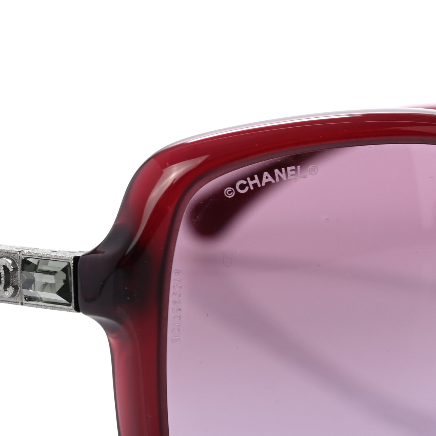 Crystal Baguette CC Square Sunglasses 5308 Red