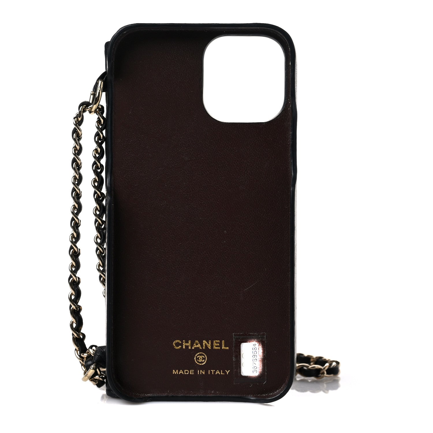 Chanel Lambskin Quilted iPhone XII Pro Holder With Chain Black 4 of 7