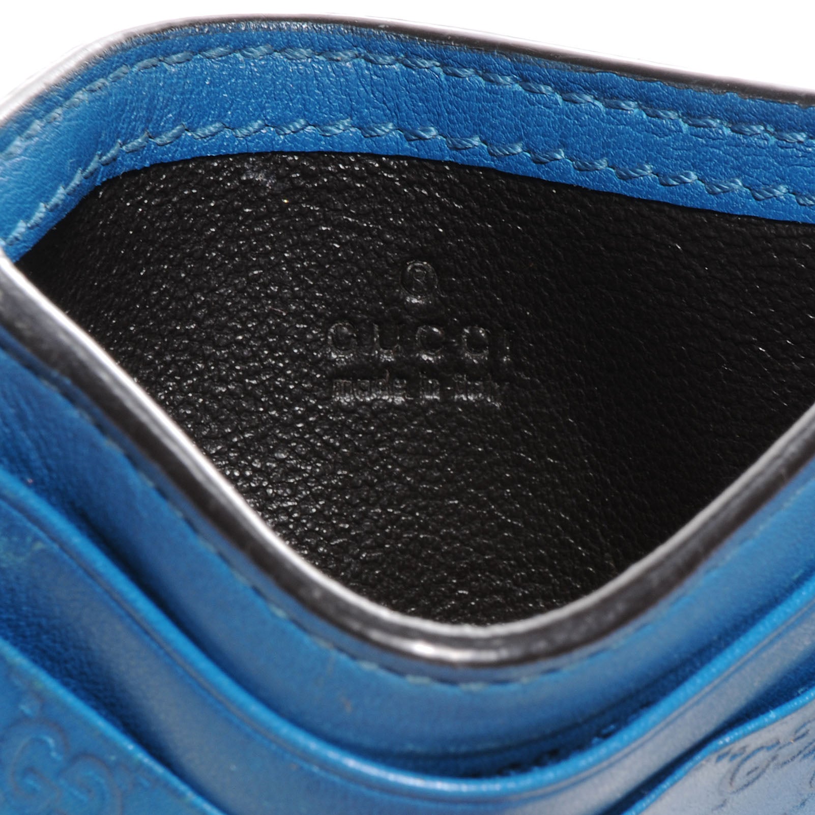 Gucci Microguccissima ID Window Card Holder Blue 6 of 7