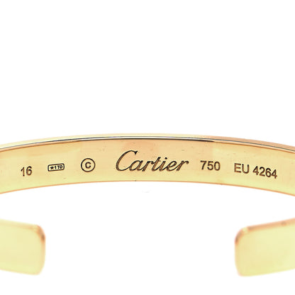 Cartier 18K Yellow Gold LOVE Cuff Bracelet 16 4 of 4