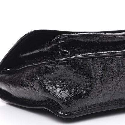 Saint Laurent Crinkled Calfskin Matelasse Monogram Medium Niki Chain Satchel Black 8 of 10