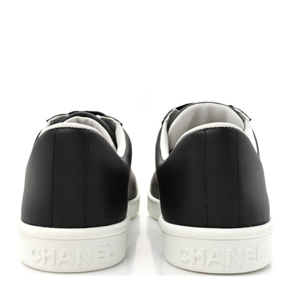 Chanel Calfskin CC Mens Sneakers 46 Black 5 of 11