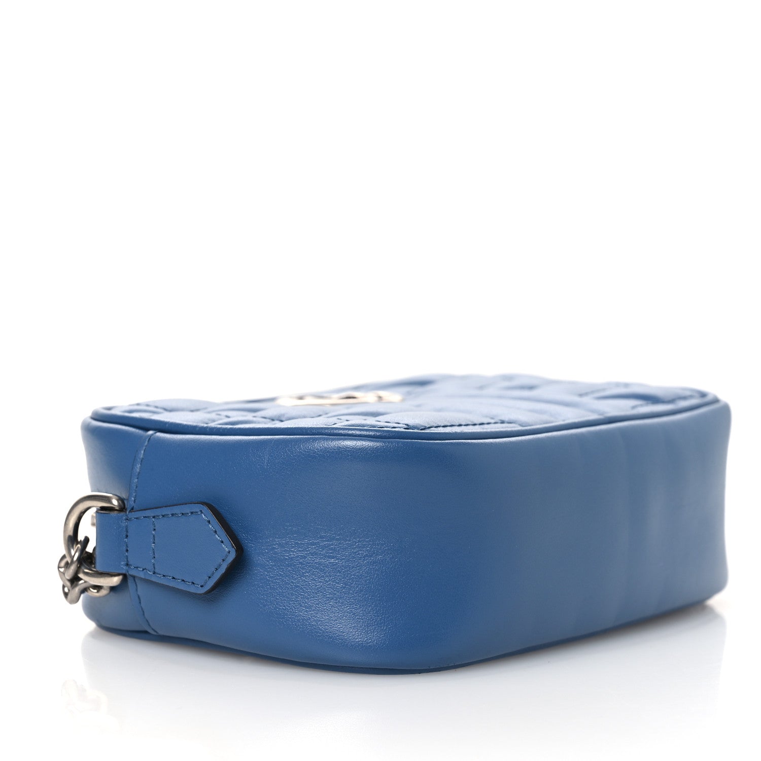 Gucci Calfskin Matelasse Aria Mini GG Marmont Chain Shoulder Bag Clear Blue 9 of 11