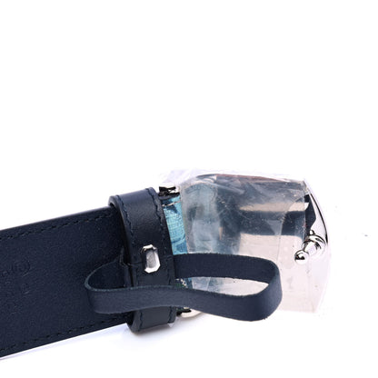 Gucci GG Supreme Monogram Blooms Plaque Belt 90 36 Blue 4 of 5