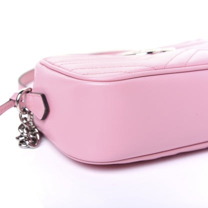 Gucci Calfskin Matelasse Small GG Marmont Chain Shoulder Bag Wild Rose 6 of 11