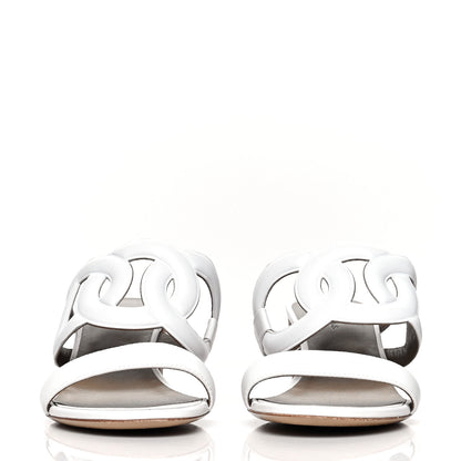 Hermes Nappa Bikini Sandals 38 White 2 of 8