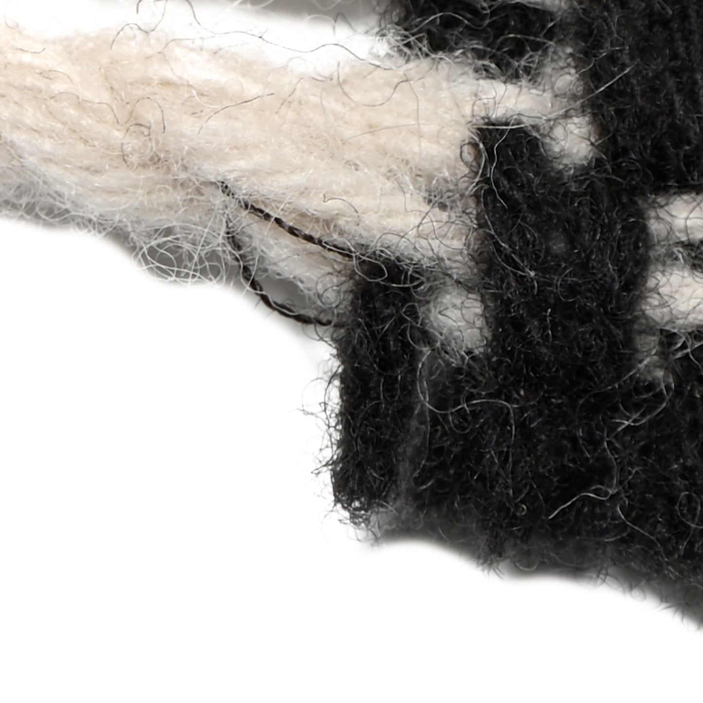 Textured Wool Jumbo Check Fringe Scarf Otter