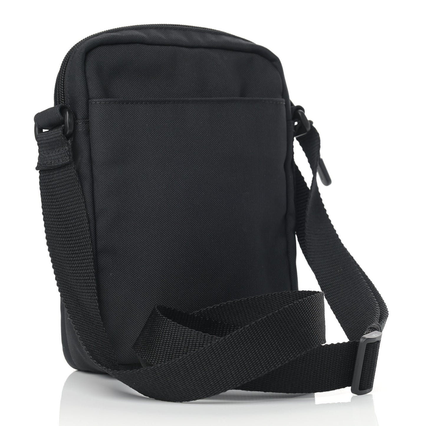 Recycled Nylon Small Sport Messenger Bag Black White