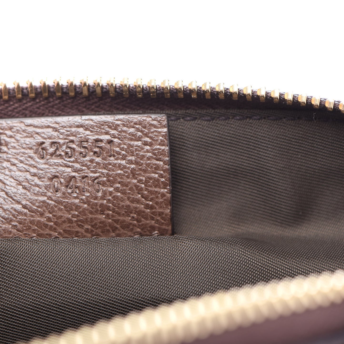 GG Supreme Monogram Textured Calfskin Web Large Ophidia Cosmetic Case Beige Ebony New Acero