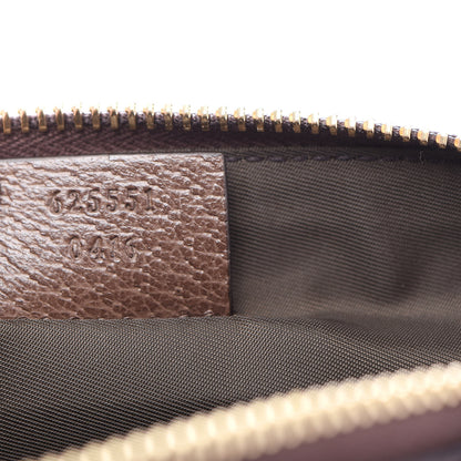 Gucci GG Supreme Monogram Textured Calfskin Web Large Ophidia Cosmetic Case Beige Ebony New Acero 9 of 10