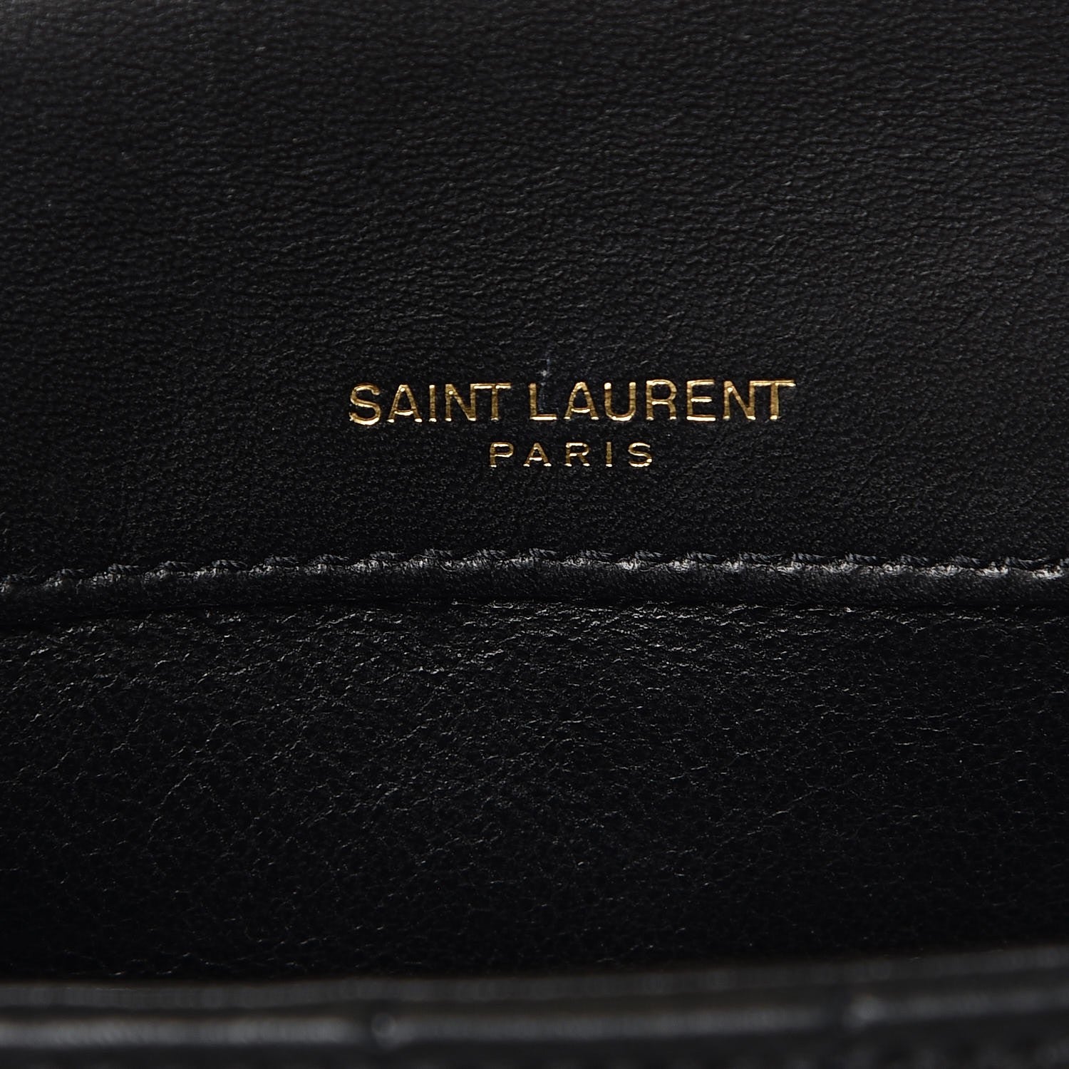 Saint Laurent Lambskin Matelasse Monogram Small Vicky Chain Bag Black 6 of 8