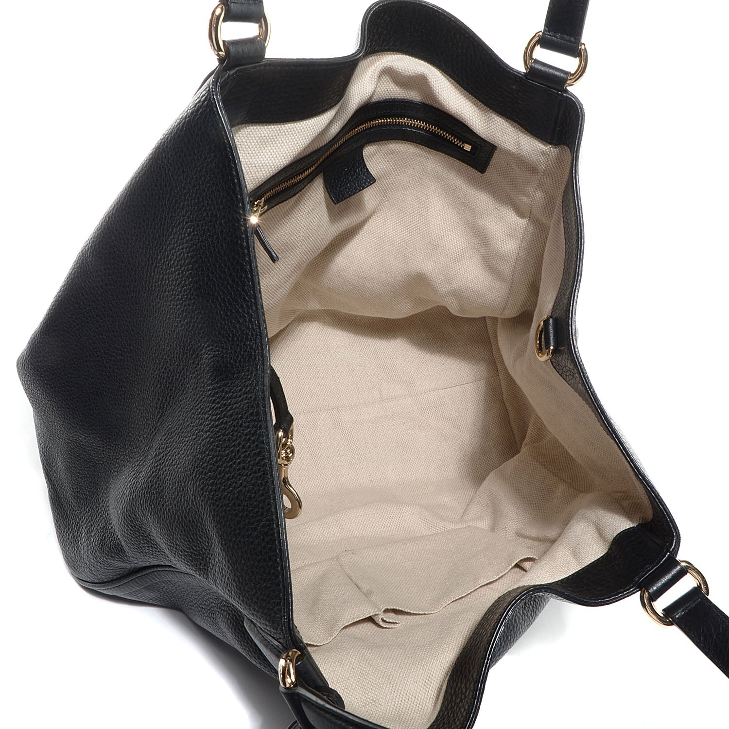 Gucci Pebbled Calfskin Medium Soho Shoulder Bag Black 5 of 7
