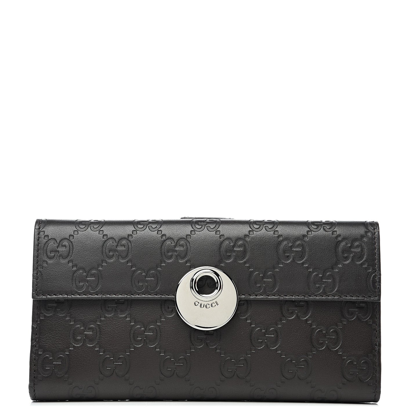 Guccissima Eclipse Continental Flap Wallet Dark Brown