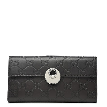 Gucci Guccissima Eclipse Continental Flap Wallet Dark Brown 1 of 6