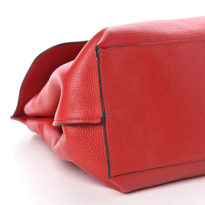 Gucci Pebbled Calfskin Large Bamboo Daily Top Handle Bag Red 8 of 10